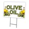 Signmission Olive Oil Yard Sign & Stake outdoor plastic coroplast window, C-1824 Olive Oil C-1824 Olive Oil - alternate 1
